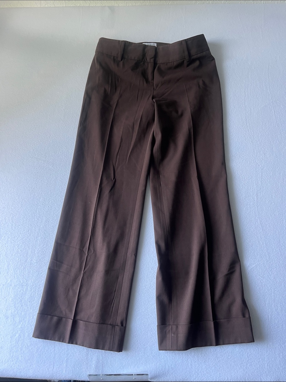 LOFT Women's Wide Leg Dress Pants in Dark Brown